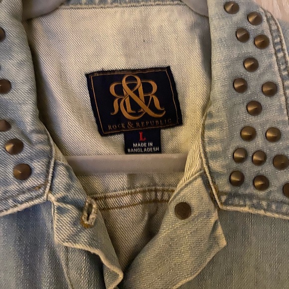 Rock & Republic Studded Denim Vest - Picture 2 of 3